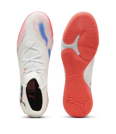 Mens Future 8 Match Flat Indoor Football Shoes  White Puma
