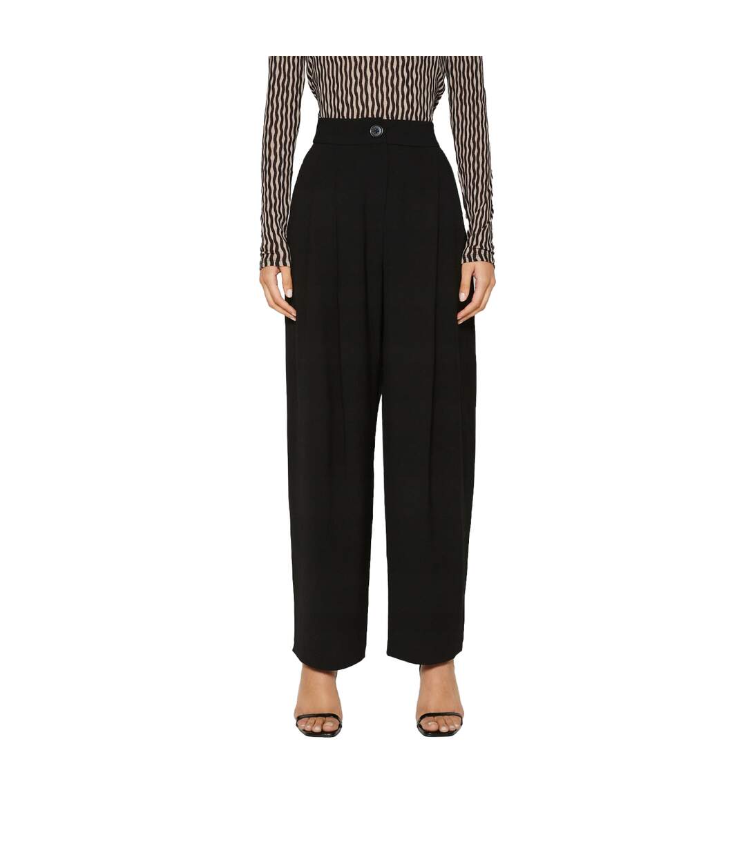 Womens/ladies Pleated Trousers Black Armani Exchange-1