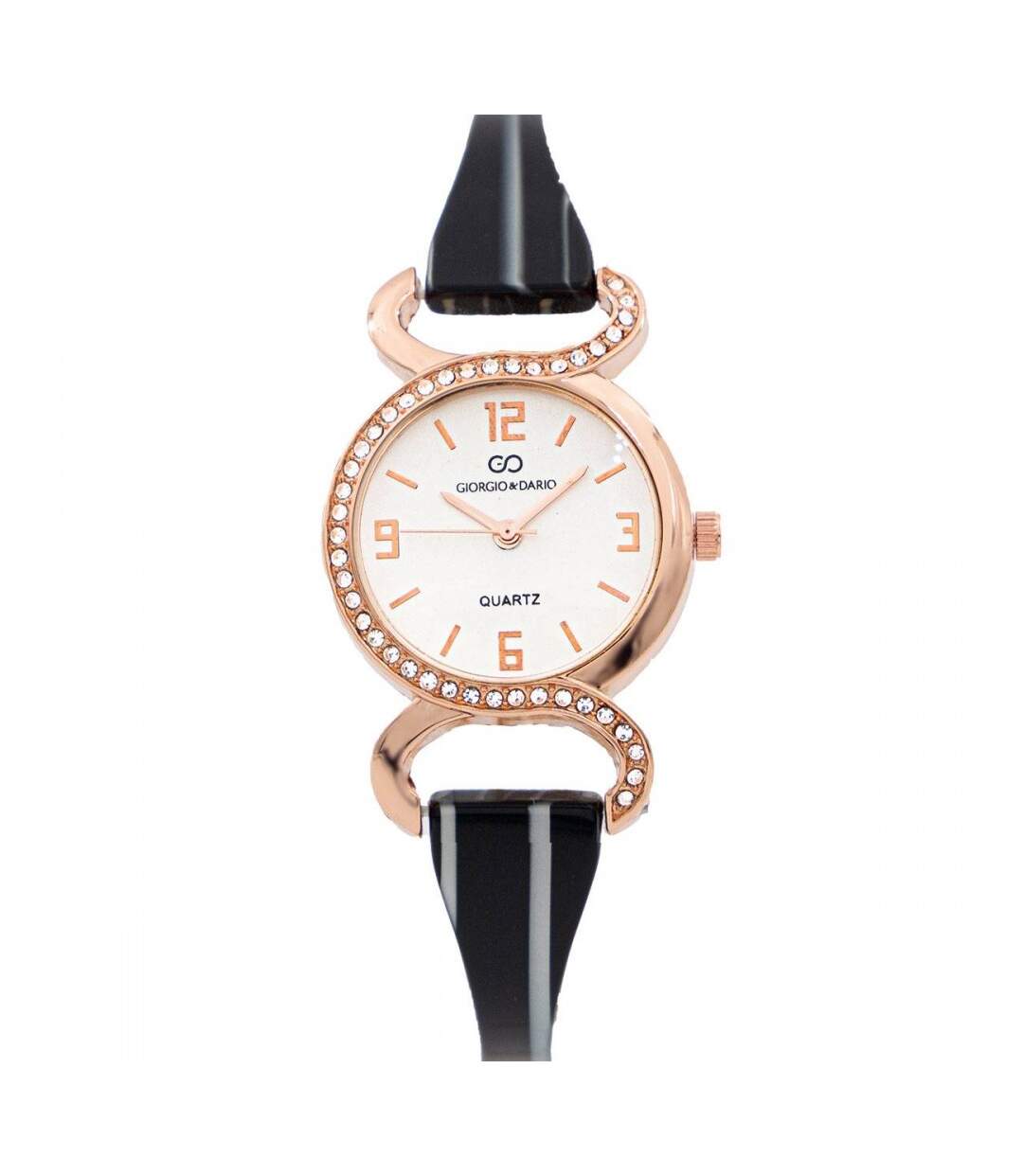 Coffret Montre Femme Métal Rose Noir GIORGIO