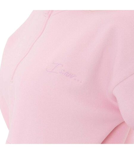 Womens/ladies Fleece Relaxed Fit Sweatshirt Pink I Saw It First