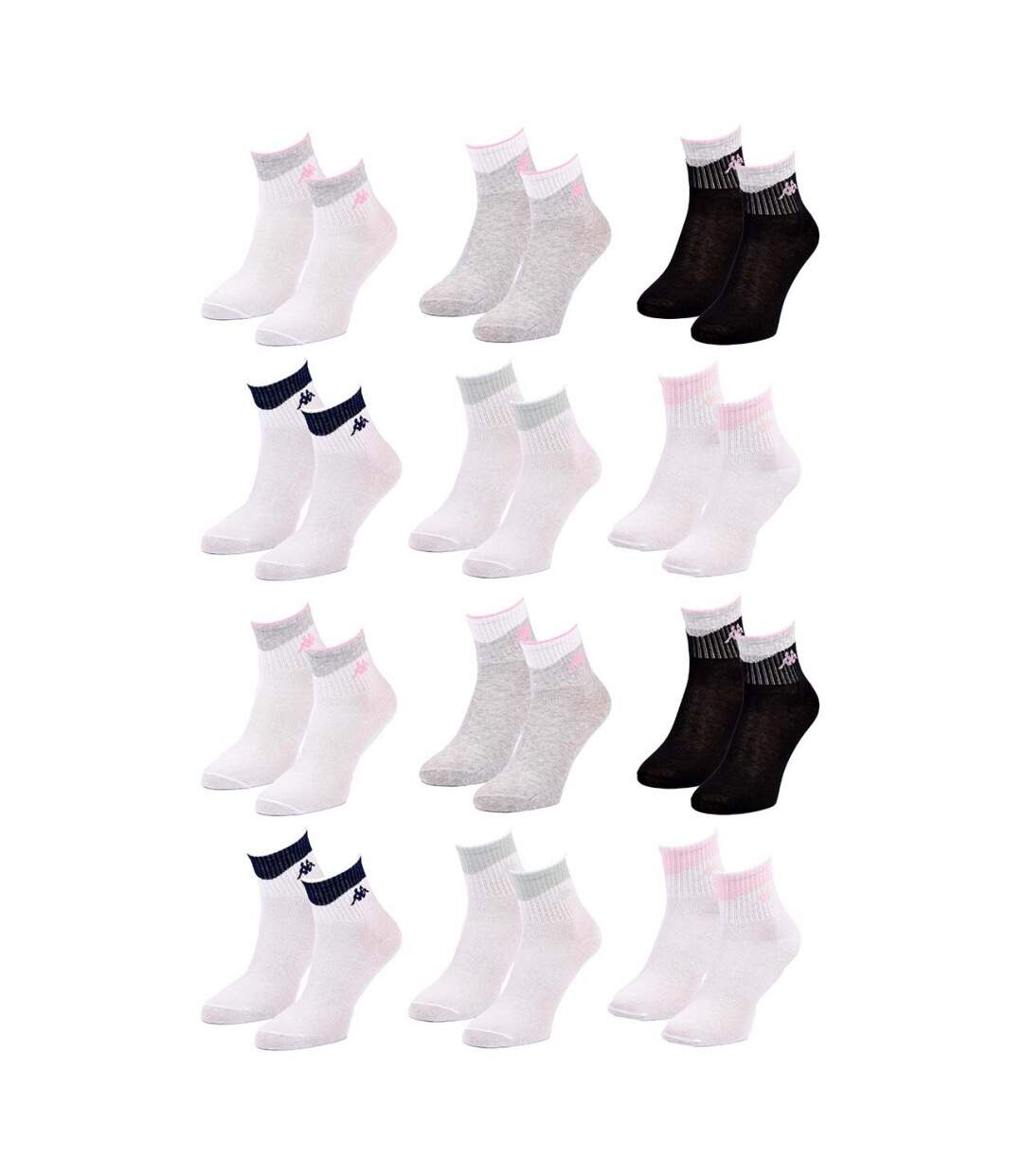Chaussettes KAPPA QUARTER - Pack de 12 pcs 1043-2