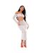 Jupe Mi-longue Femme Beige Missy Empire-1