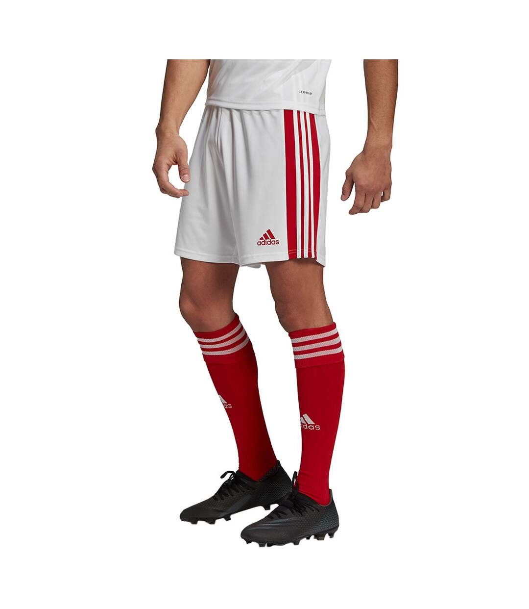 Short Squadra Homme Blanc Rouge Adidas-1