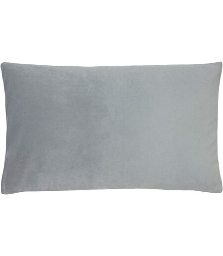 Sunningdale velvet rectangular cushion cover 30cm x 50cm platinum Evans Lichfield