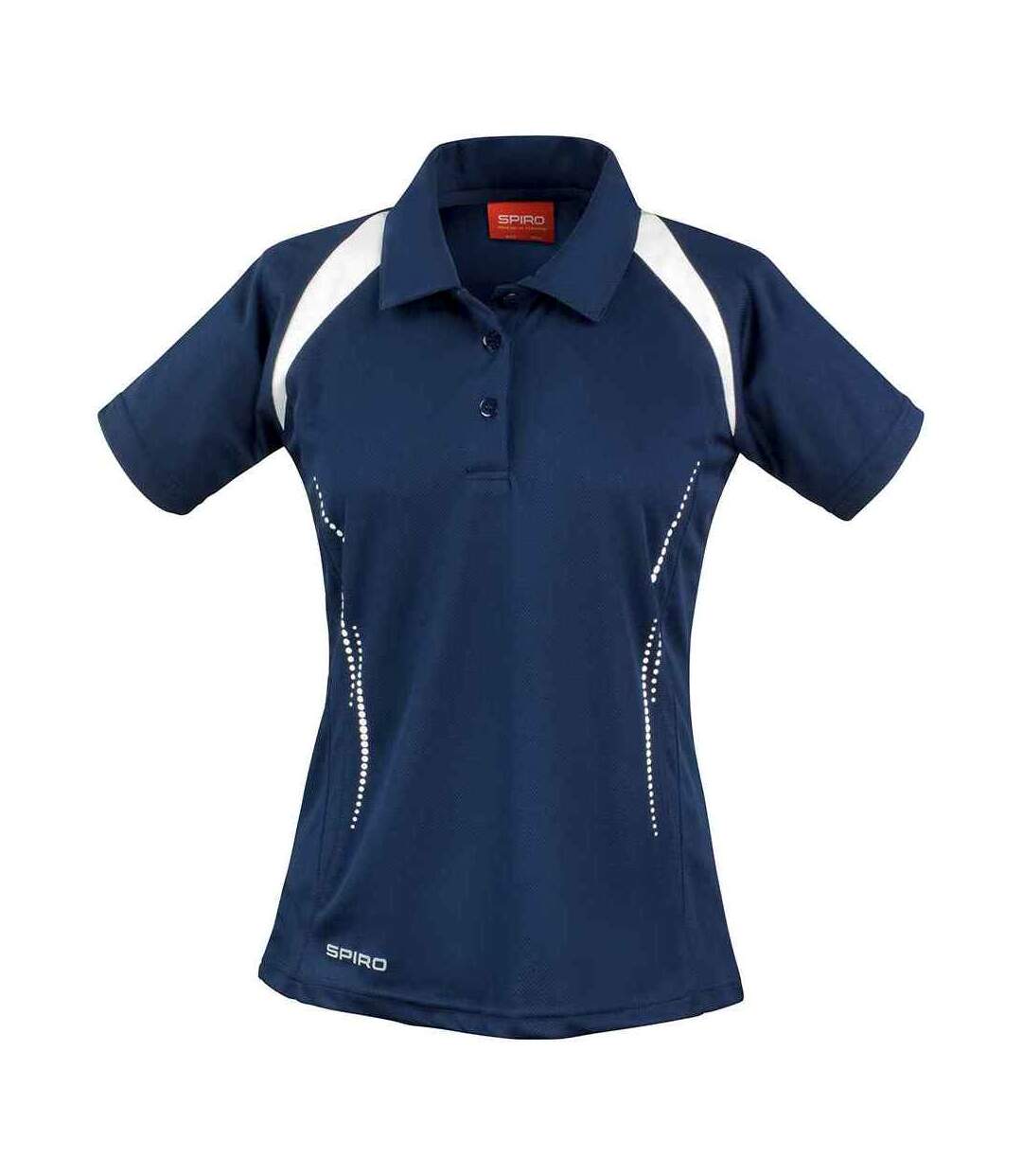 Polo team spirit femme bleu marine / blanc Spiro