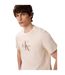 T-shirt Motif/style Monogramme Homme Blanc Cassé Calvin Klein-4