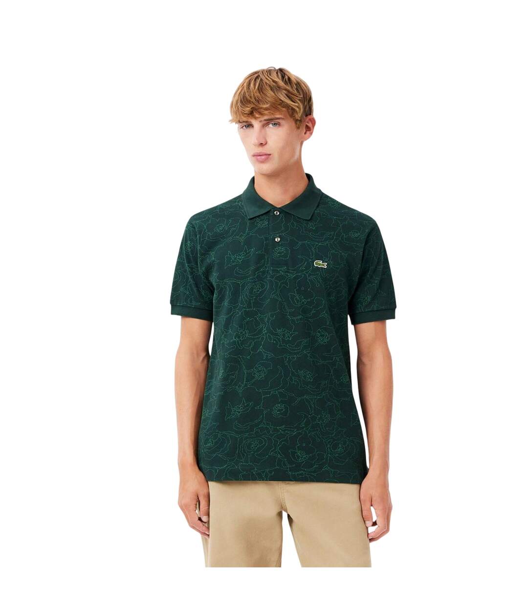 Polo Style Floral L.12.12 Homme Vert Lacoste-1