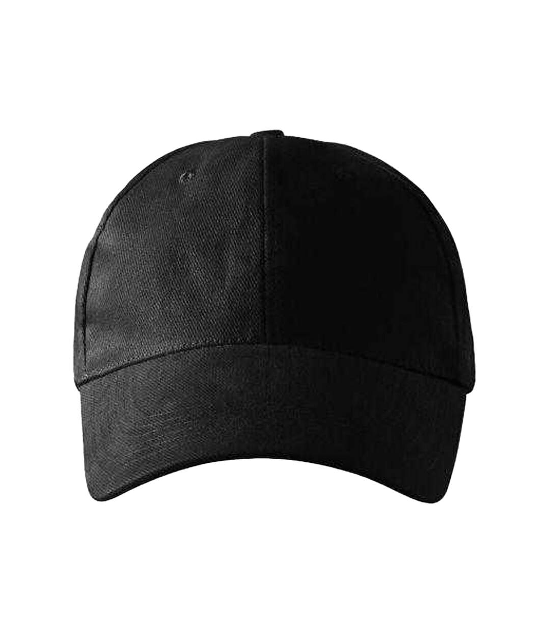 Childrens/kids 6 Panel Baseball Cap Black Malfini-3