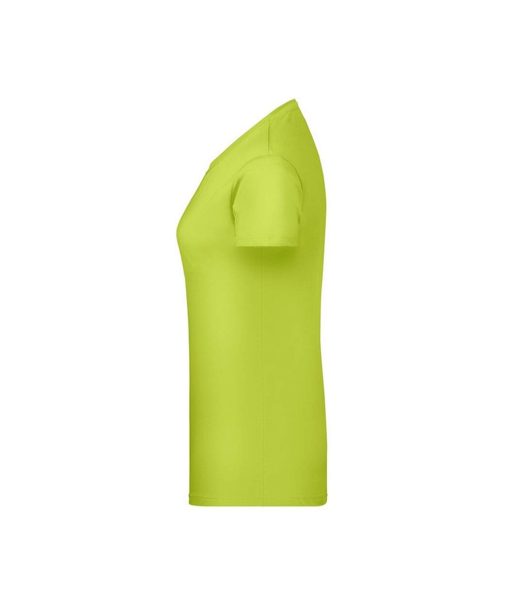 T-shirt Basic Femme Jaune Fluo James And Nicholson-3