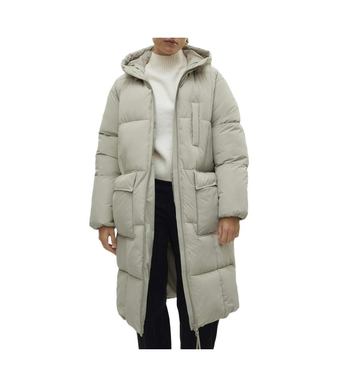 Doudoune beige femme vero moda lanoranja-1