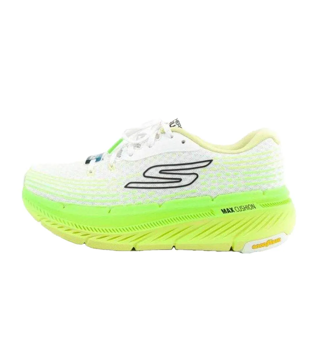 Baskets Max Cushioning Premier Homme Blanc Vert Skechers-3