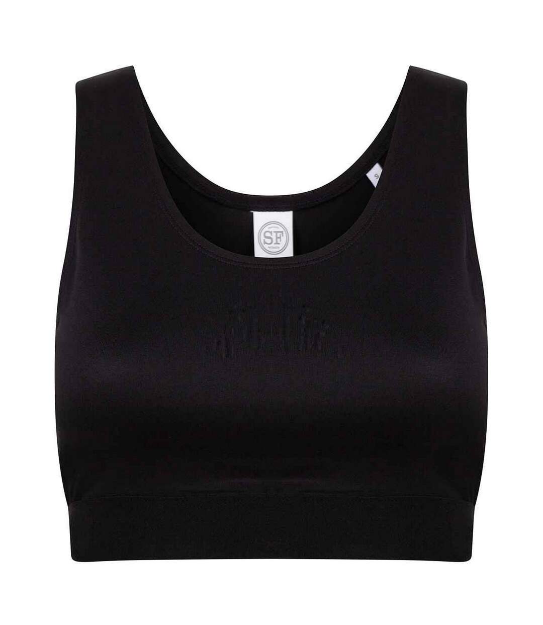 Haut Court Fashion Femme Noir Skinni Fit-1