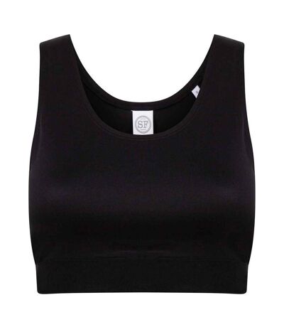 Haut Court Fashion Femme Noir Skinni Fit