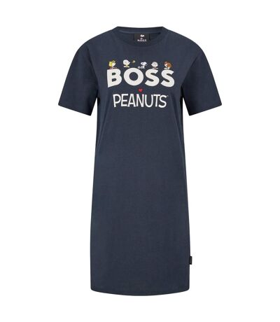 Womens/ladies C_enchy2 Peanuts T-shirt Dress Dark Blue Boss