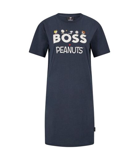 Womens/ladies C_enchy2 Peanuts T-shirt Dress Dark Blue Boss
