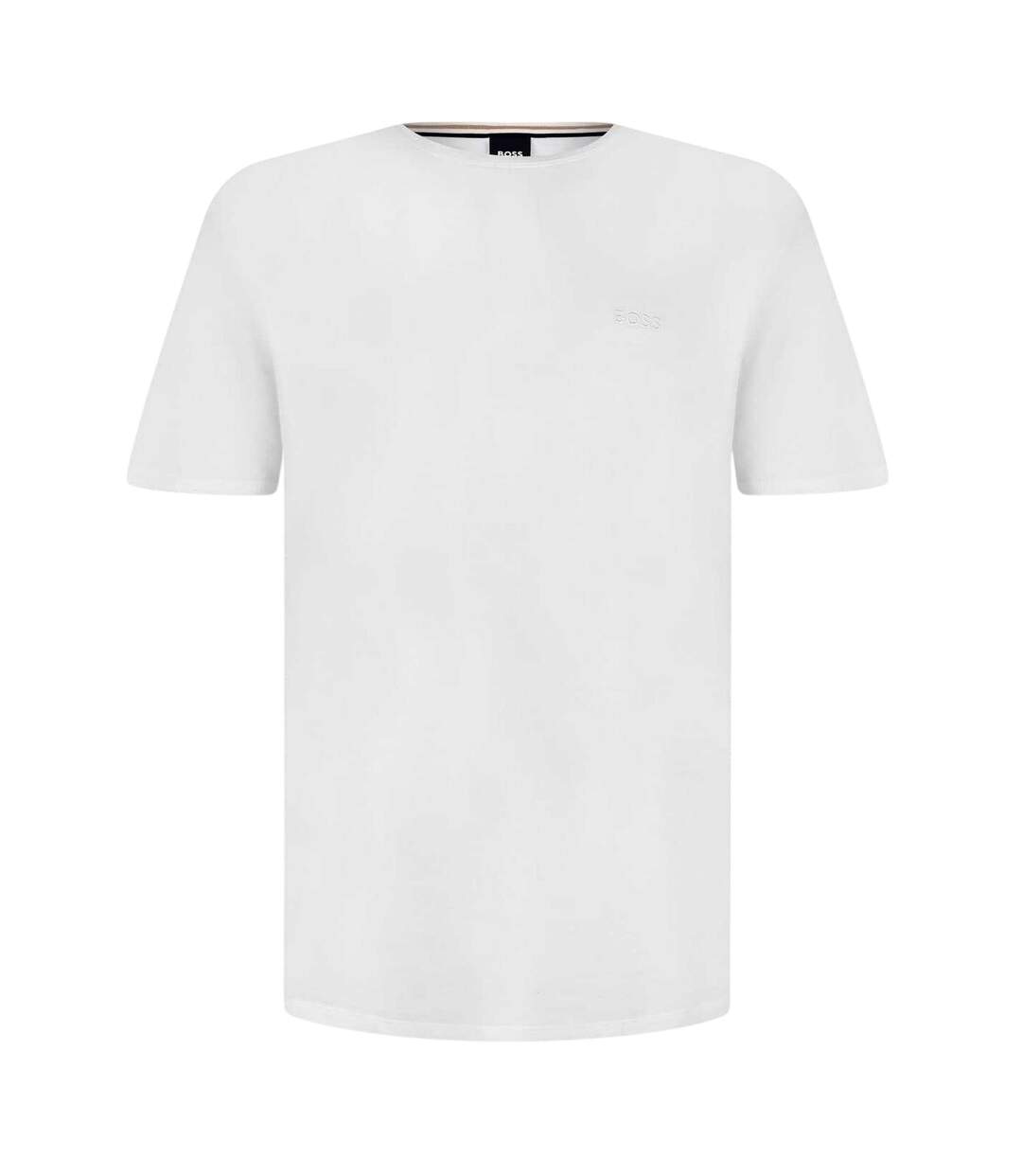Mens Mixmatch Crew Neck Short-sleeved T-shirt White Boss-2