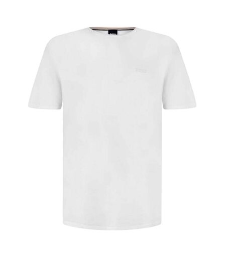 Mens Mixmatch Crew Neck Short-sleeved T-shirt White Boss