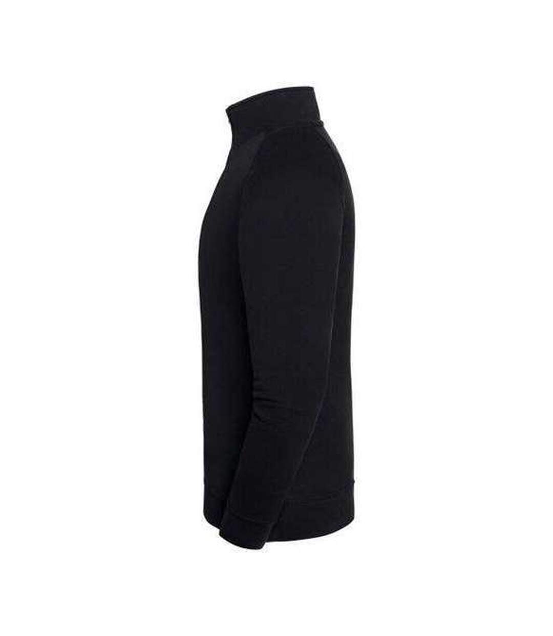 Sweat Uni Col Montant Zippé Iconic Premium Homme Noir Fruit Of The Loom-3