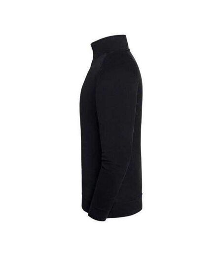 Sweat Uni Col Montant Zippé Iconic Premium Homme Noir Fruit Of The Loom