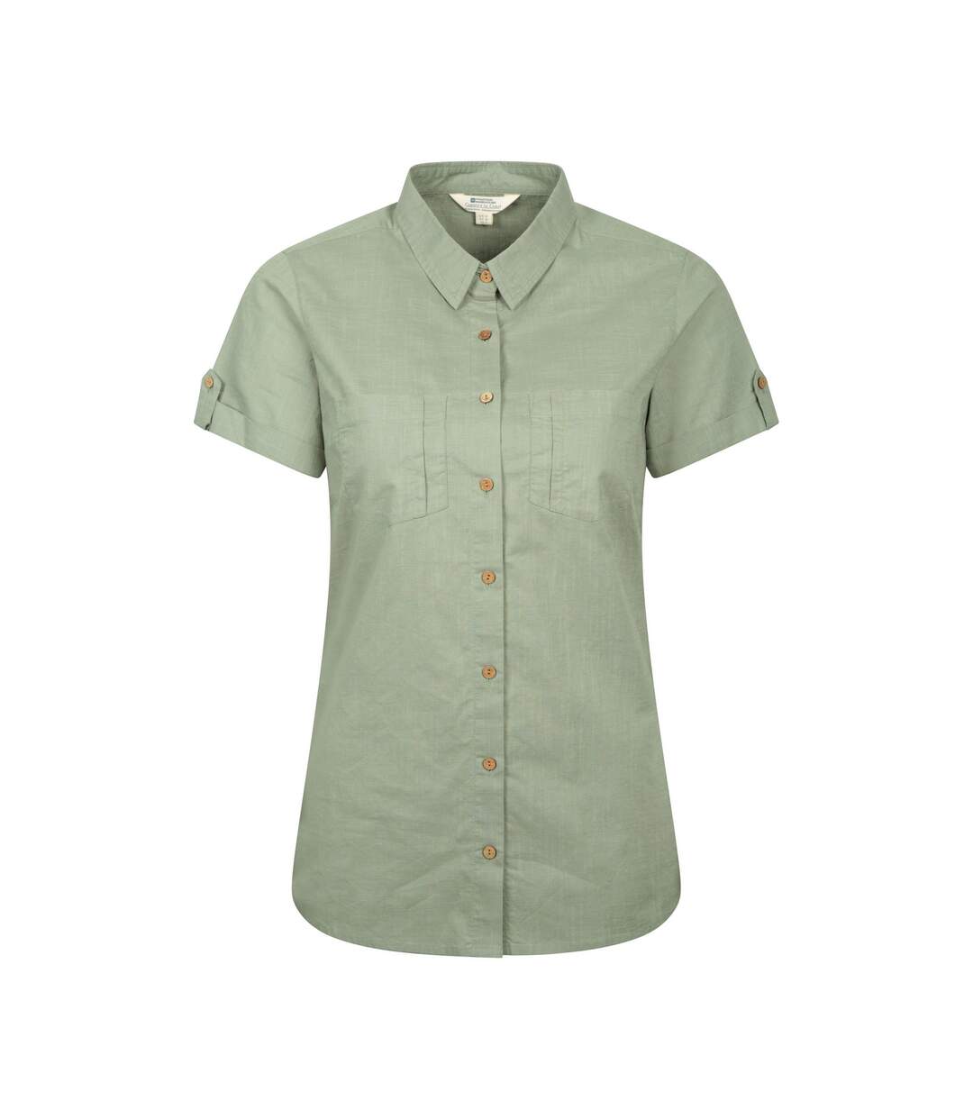 Womens/ladies Coconut Short-sleeved Shirt Light Khaki Mountain Warehouse-1