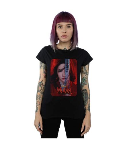 Disney T-shirt en coton Femme/Ladies Mulan Movie Poster (Noir) - UTBI30678