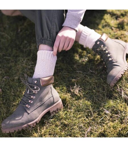 Ladies 4 Pack Wool Boot Socks | Casual Cable Knit Socks for Winter