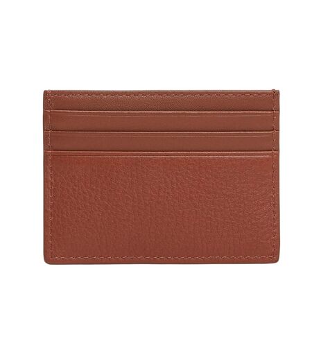 Leather Card Holder One Size Cognac Tommy Hilfiger