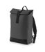 BagBase Reflective Roll Top Backpack (Black Reflective) (One Size) - UTPC3213