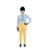 Womens/ladies Champion Show Rider Quarter Zip Long-sleeved Competition Shirt Blue Supreme Products-2