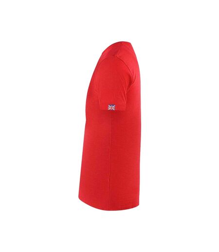 Mens London Embroidered Logo T-shirt Red Aquascutum
