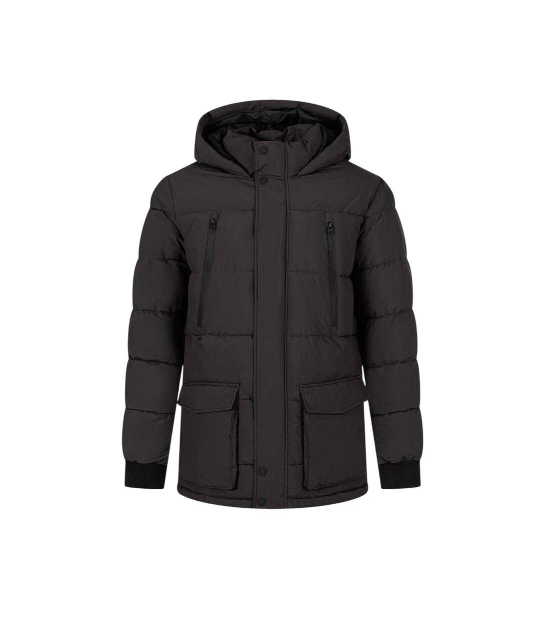Mens Waterproof Padded Snug Fit Parka Charcoal Minoti-2