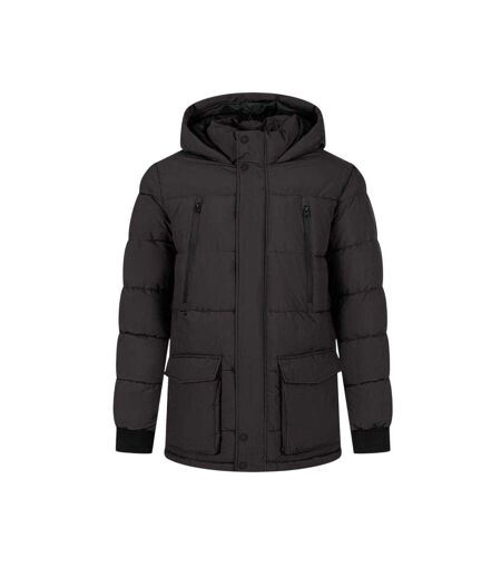 Mens Waterproof Padded Snug Fit Parka Charcoal Minoti