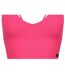 Womens/ladies Ribbed Slim Bra Bright Magenta Lee-3
