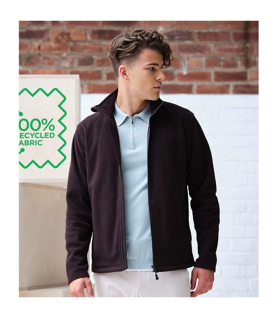 Mens Microfleece Recycled Jacket Black Regatta-1