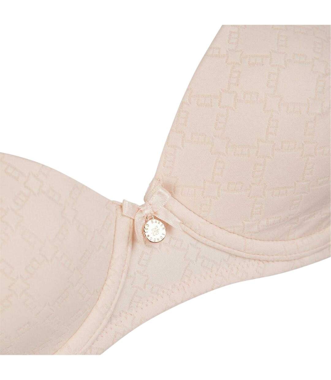 Womens/ladies All Over Logo T-shirt Bra Peach Blush Ted Baker-3