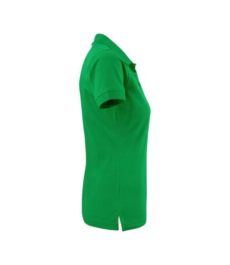 Womens/ladies Stretch Polo Shirt Fresh Green Printer