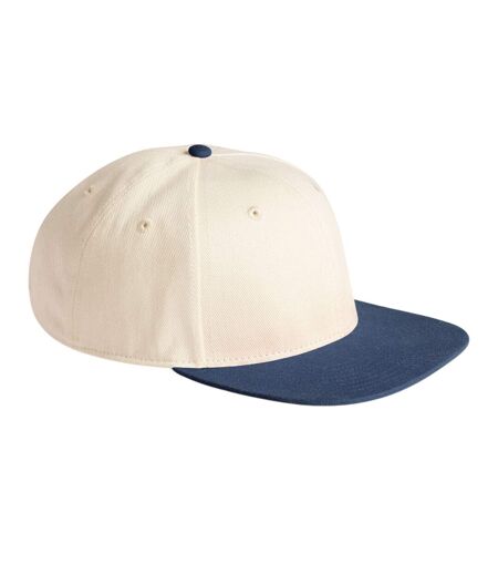 Casquette De Baseball Motif/style Contrasté Adulte Naturel Bleu Marine Beechfield