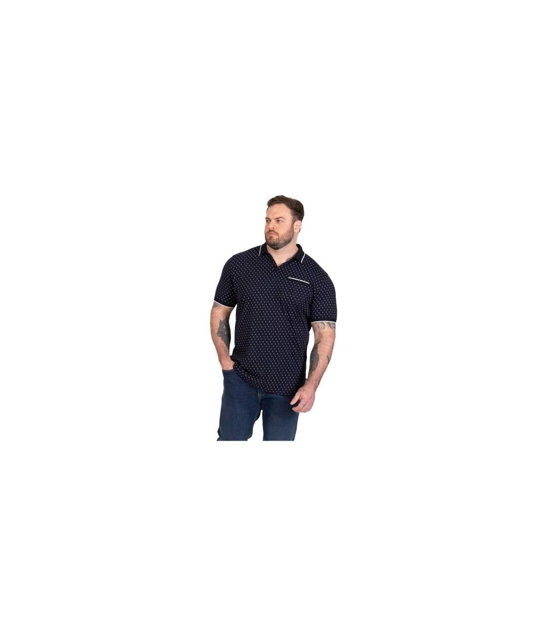 D555 Polo Manches Courtes Motif/style Imprimé Intégral Reid Homme Bleu Marine Imprimé Intégral Duke-1