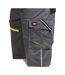 Mens Stretch Reflective Multi Pocket Cargo Shorts Grey Black Lee Cooper-4