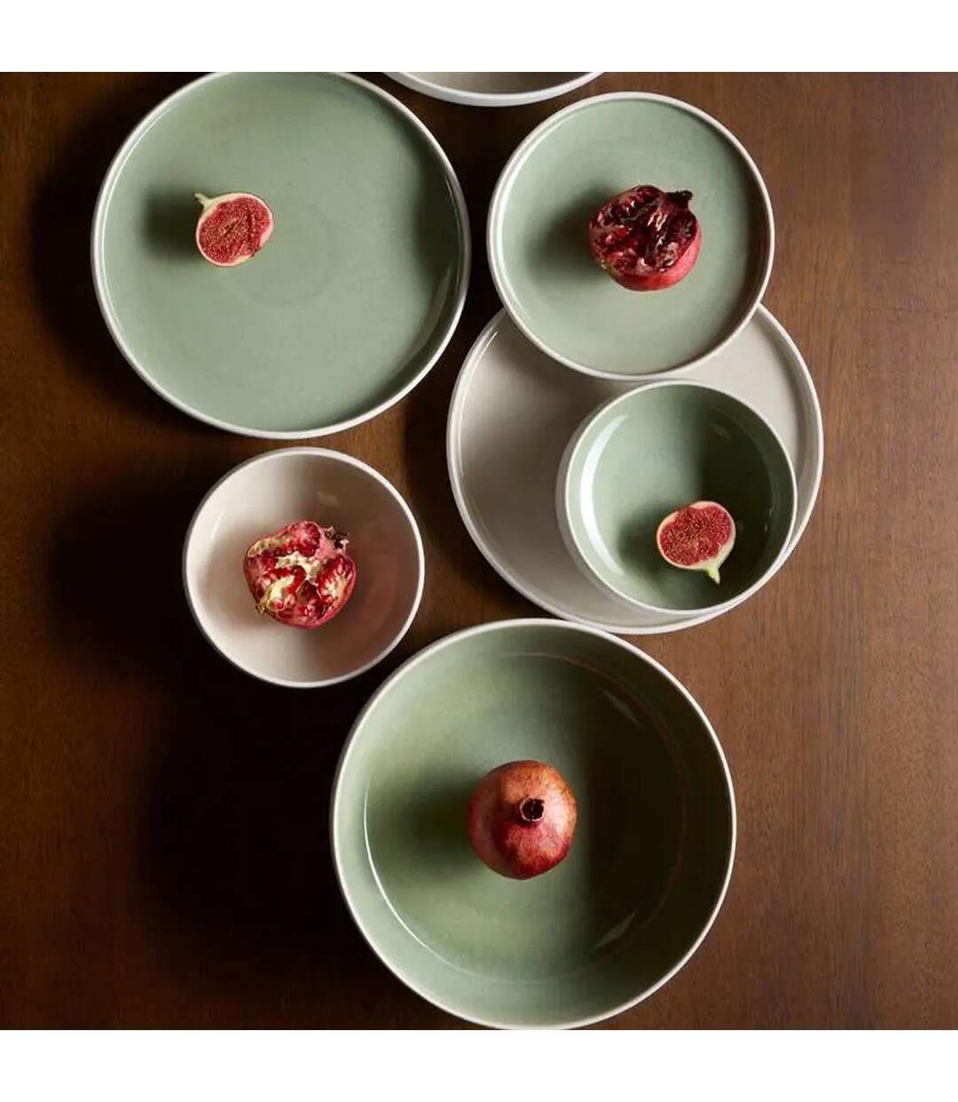 Lot de 6 Assiettes Plates Chiara 27cm Vert-3