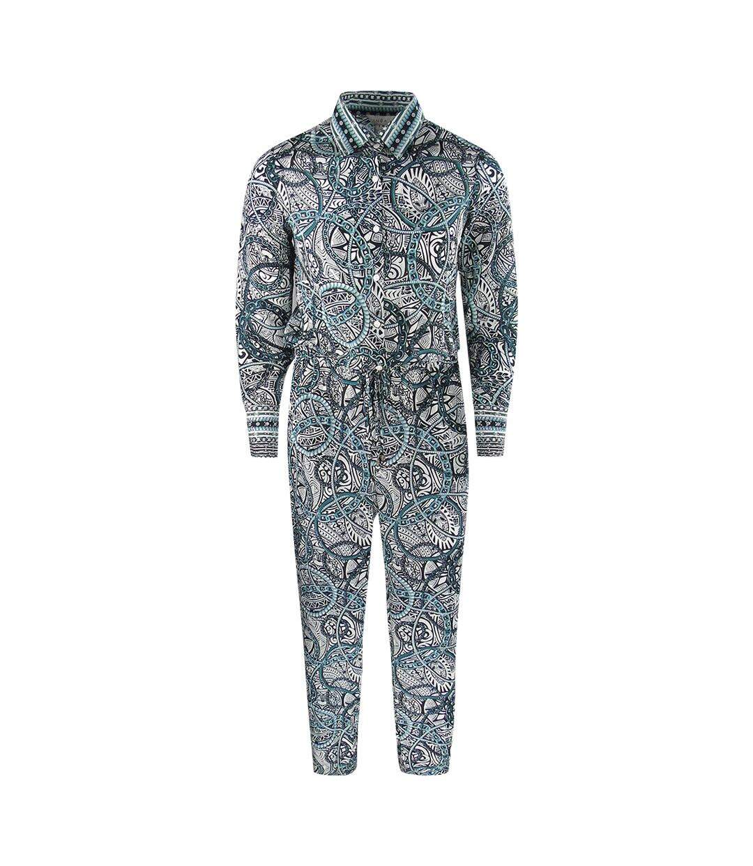 Womens/ladies Fashion Jafari Jogger Jumpsuit White Blue Black Inoa-1
