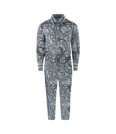 Womens/ladies Fashion Jafari Jogger Jumpsuit White Blue Black Inoa