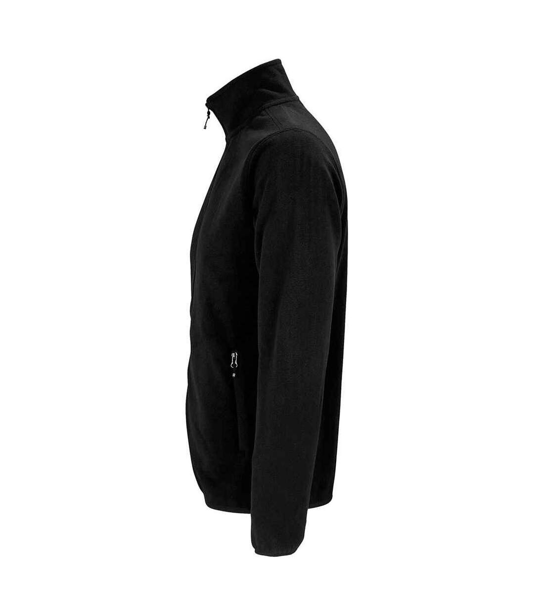 Mens factor recycled fleece jacket black SOLS