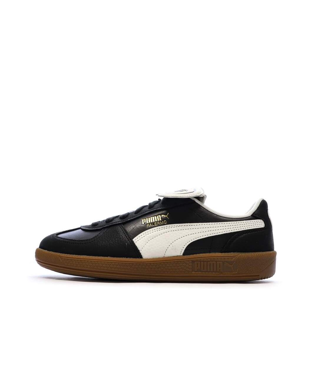 Baskets blanc/noires mixte puma palermo premium-1