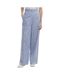 Pantalon fluide bleu/blanc femme teddy smith rebelle-1