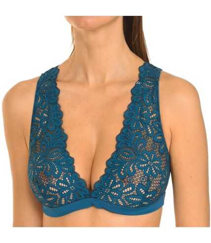 Lace Bralette Bra with rubber bottom 00AKP for women, modern design, offers comfort for daily use and an elegant design