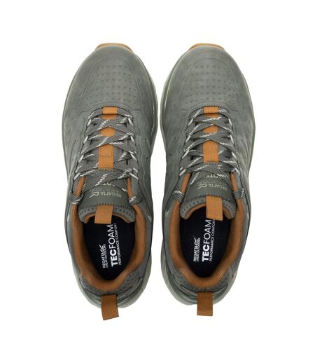 Baskets À Lacets Motif/style Contrasté Derino Homme Gris Kaki Jaune Marron Regatta