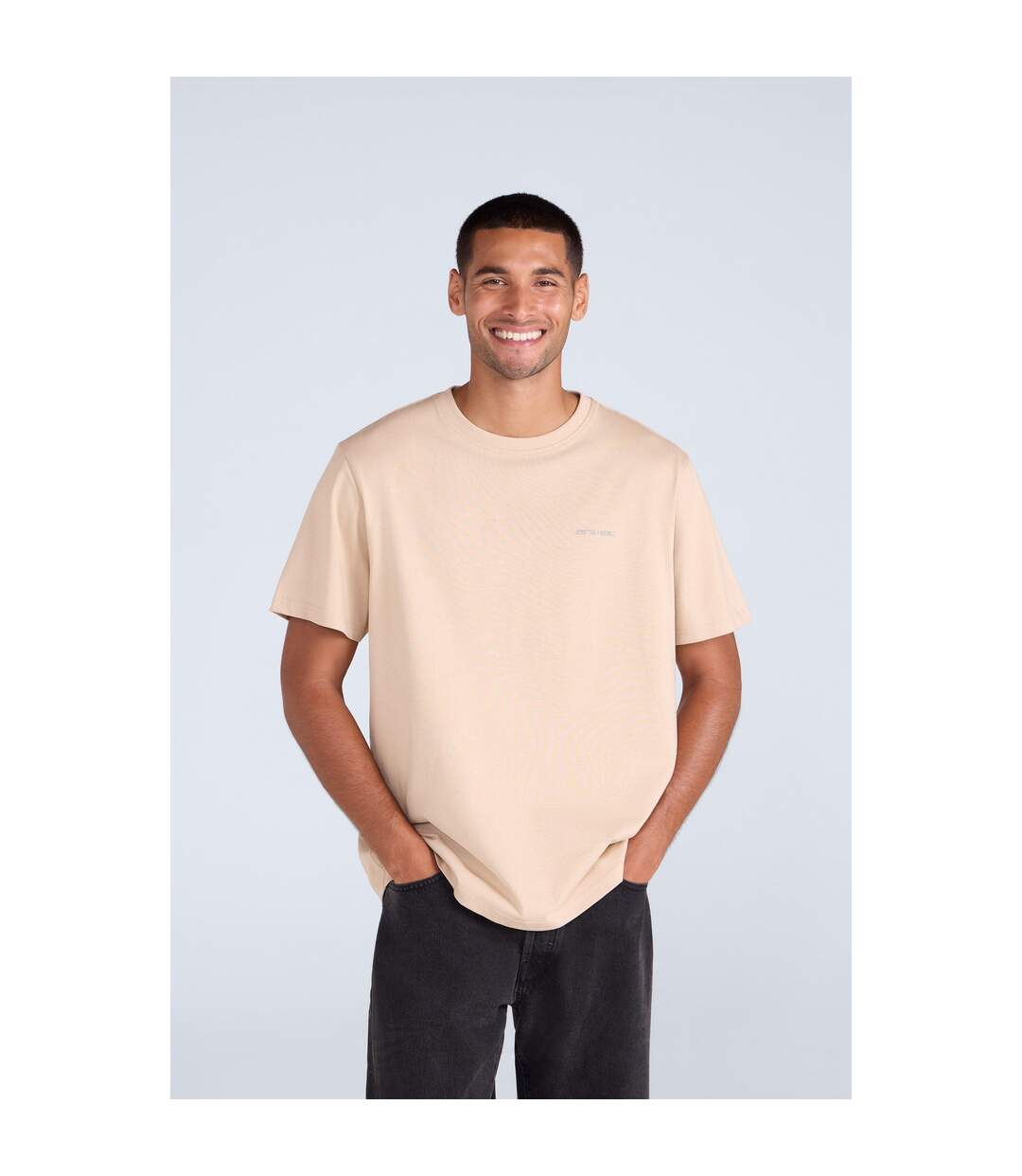 T-shirt Chase Homme Beige Clair Animal-1