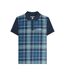 Polo Motif/style À Carreaux Classic Homme Bleu Marine Lambretta-1