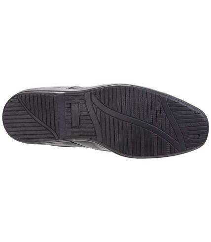 Fleet & Foster Mens Dave Apron Toe Oxford Formal Shoes (Black) - UTFS4181